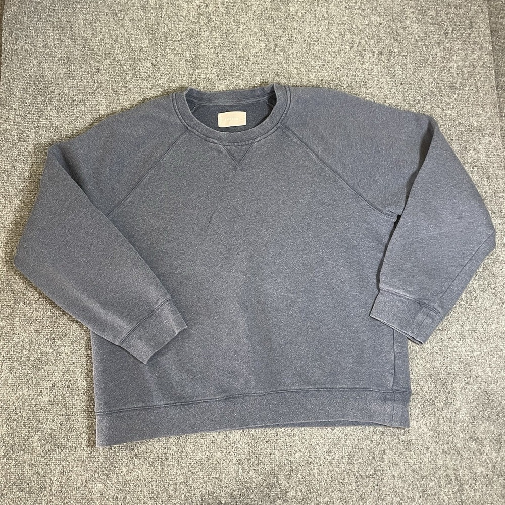 Everlane Crew Neck Sweatshirt Womens Size XL Blue Pullover Sweater Casual Top